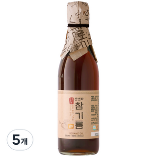 시장쏙 전연화 참기름 골드, 5개, 350ml