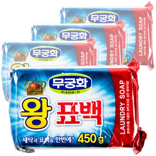 무궁화 왕표백비누, 450g, 4개