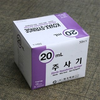 한국백신 일회용 주사기 20ml 21g 50p, 1개
