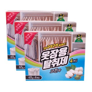 산도깨비 옷장용 탈취제 코튼향, 260g, 3개