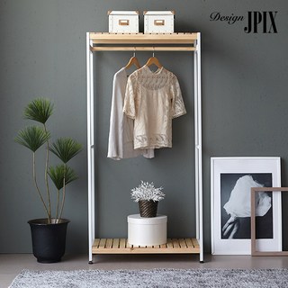 제이픽스 아이언 철제 옷장 행거 800, 블랙 시스템행거