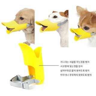애견입마개 강아지 오리 입마개 무는거 방지 상처부위 핧는것 짖음방지 훈련용, 1개, S