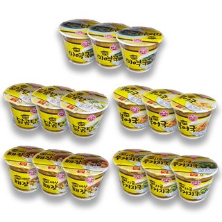 오뚜기 간편국 컵국 5종 각3개씩 세트(총15개)탕찌개미역해장즉석요리식품, 1세트