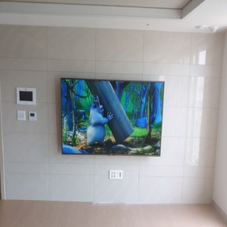 충청벽걸이tv설치 무타공벽걸이tv