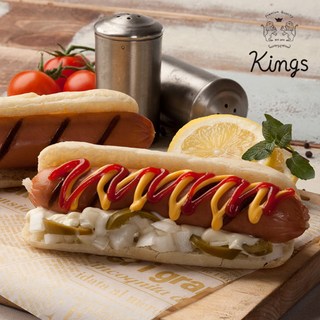 킹즈 치아바타 100% 수제 핫도그 프리미엄