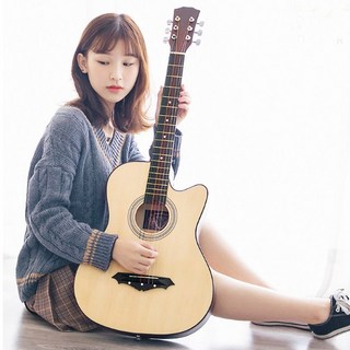 에이치컴퍼니 38인치 고퀄리티 어쿠스틱기타 클래식통기타 포크기타 초보 입문용 남여공용, 베이지, SD108, 1개