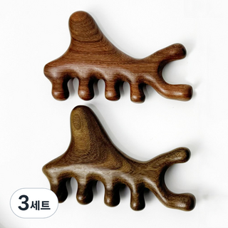 바른리빙 우드 괄사 지압기 2P세트, C타입, 3세트