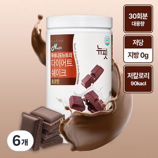 뉴핏 투에니포 뉴트리 다이어트 쉐이크 초코맛, 750g, 6개