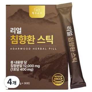 웰빙곳간 리얼 침향환 스틱, 4개, 30회분