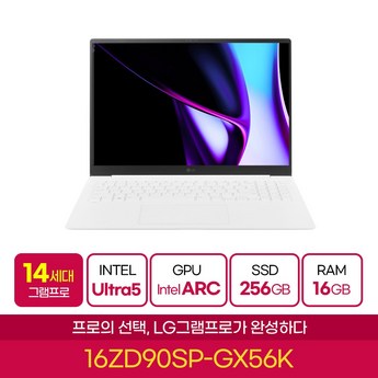 LG전자 LG그램 노트북 코어 울트라5 AI 16GB 256GB 사무용 인강용 대학생-추천-상품