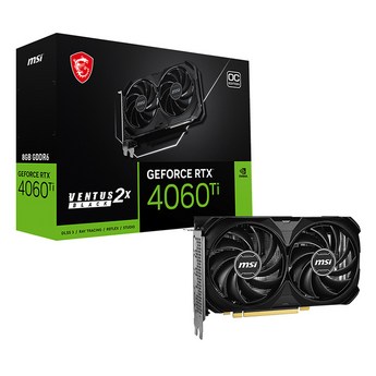 [MSI] GeForce RTX 4060 Ti 벤투스 2X 블랙 OC D6 8GB-추천-상품