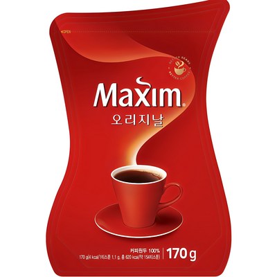 맥심 오리지날 커피, 170g, 1개입, 1개_리지랄으로 담백하고 건강한 피부를 만들자