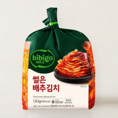 비비고 썰은배추김치, 1.8kg, 1개_맛있는 한국 전통 음식