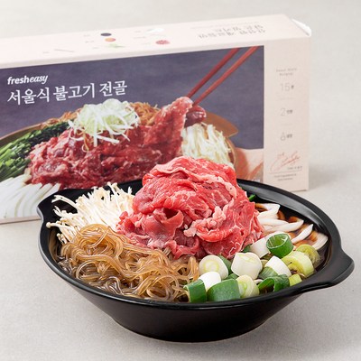 프레시지 서울식 불고기 전골 밀키트, 424.5g, 1개_간편하고 맛있는 전골 한 그릇