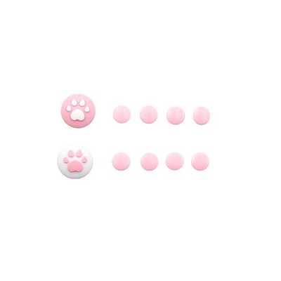 호후 닌텐도 스위치 냥발 조이콘 조이 스틱 버튼 보호 키캡 커버 세트 핑크, 1세트