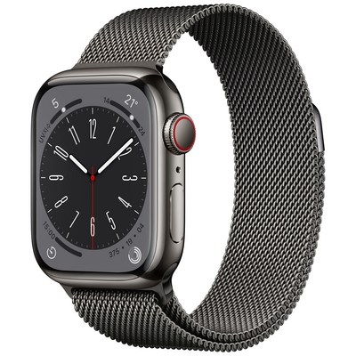 Apple 애플워치 8, 41mm, GPS+Cellular, 스테인리스, 그래파이트 / 그래파이트 밀레니즈 루프