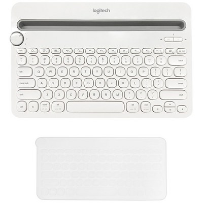 로지텍 K480 Bluetooth 멀티 디바이스 무선 키보드 + 한글 키스킨 세트, Y-R0049(키보드), 텐키리스, 화이트