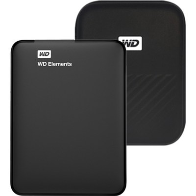  WD Elements Portable 휴대용 외장하드 + 파우치, 1TB, 블랙 _최고의 데이터 보관 파트너