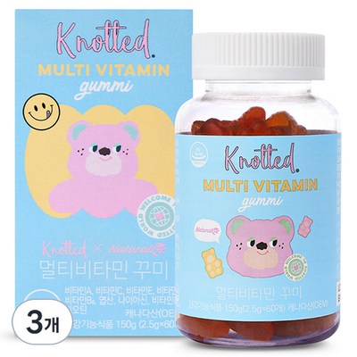 노티드 꾸미 멀티비타민 60p, 60정, 3개_피부도 건강도