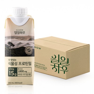  일일하우 더 맛있는 식물성 프로틴밀, 18개, 250ml 