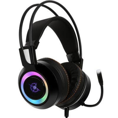 COX 가상 7.1 진동 RGB LED 게이밍 헤드셋 + 헤드셋 걸이, COX CH50, 블랙