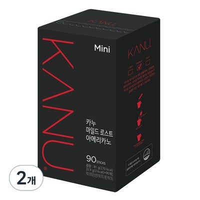 카누 마일드 로스트 아메리카노 미니 원두커피믹스, 900mg, 90개입, 2개_느낌 그대로 느끼는 즐거움