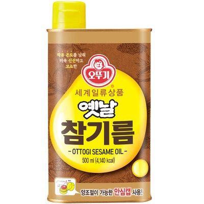  오뚜기 옛날 참기름, 500ml, 1개 _참기름 맛과 향의 풍미를 만끽하세요