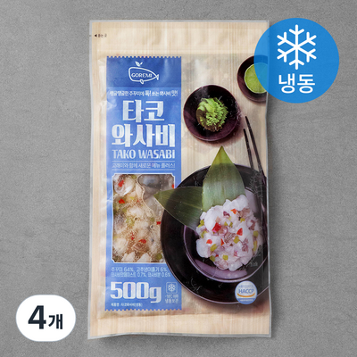  고래미 타코와사비 (냉동), 500g, 4개 