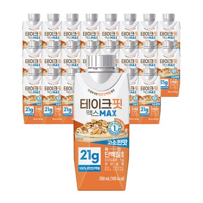  테이크핏 맥스 고소한맛 프로틴, 250ml, 24개 