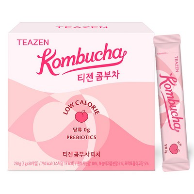 티젠 콤부차 피치, 5g, 50개입, 1개, 5g