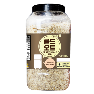  냉장고쏙 롤드 오트, 1.2kg, 1개 