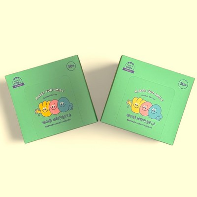 빠이염 세탁안심티슈 2BOX 이염방지시트 형광증백제흡착 미세먼지흡착, 2개, 30매_강력한 접착력