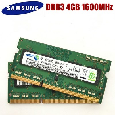 [해외]SAMSUNG 4G 1RX8 2RX8 PC3 12800S DDR3 1600Mhz 4gb 노트북 메모리 4G PC3 12800S 1600 MHZ 노트북 모듈 SODIMM, 4GB 1600MHZ X1개