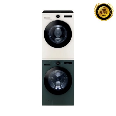 트롬 LG 오브제컬렉션 세탁기 FX23GNG + 건조기 RD20ENE 23kg + 20kg 세트 1등급 방문설치, FX23GNG-ENE, 네이처 그린(세탁기), 네이처 베이지(건조기)