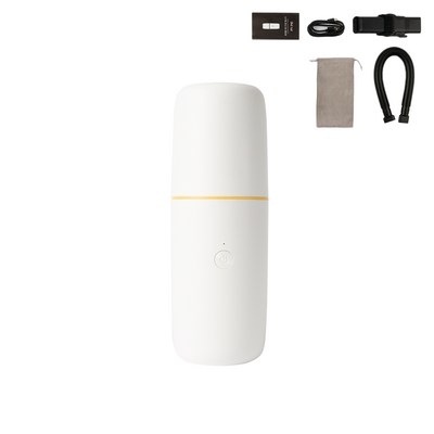 프레피 휴대용 무선 진공 청소기 + 먼지통커버 브러쉬 USB-C케이블 호스노즐 파우치 설명서, 화이트