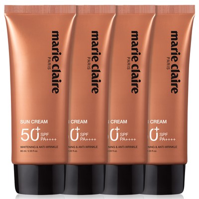 마리끌레르 선크림 SPF50+ PA++++ 썬크림 썬케어, 4개, 60ml_마리끌레르