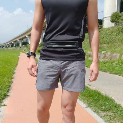 [정품] 러너핏 러닝벨트 플립벨트, 블랙, 1개_쾌적한 러닝을 위한 편안한 터너포인트 러닝벨트