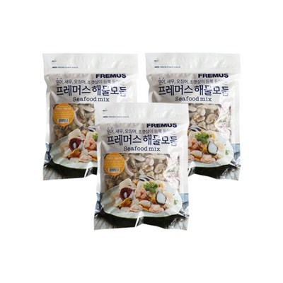 맛군 [정품]통통하고 가성비 좋은 해물 5종 믹스 해물 모듬 600g, 3팩