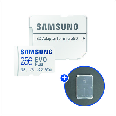  삼성전자 마이크로SD카드 EVO PLUS MB-MC256KA/KR + SD카드 케이스, 256GB+SD카드 케이스 