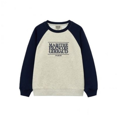 12월 2일 배송 마리떼 KIDS ENFANT CLASSIC LOGO COLOR BLOCK 스웨트셔츠 oatmeal 107155