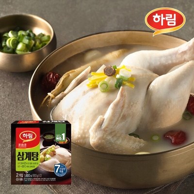 [소비기한25.02이후까지][하림] 삼계탕 900g x 4팩(2번들), 1.8kg, 2개