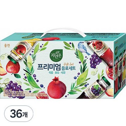 자연은 프리미엄 음료세트, 180ml, 36개