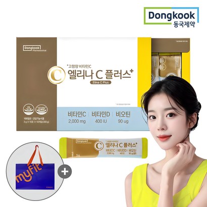 동국제약 엘리나C 플러스 고함량 프리미엄 약국 비타민C 2000mg 100포 비타민D3 비오틴, 300g, 1개