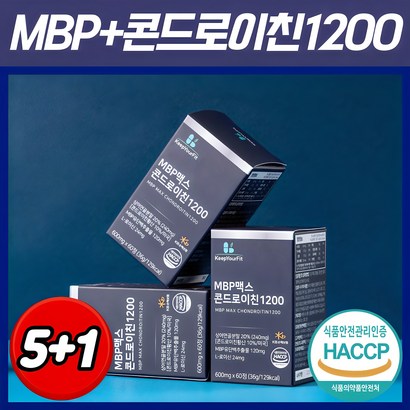 미국산 저분자 상어연골 콘드로이친 1200 MBP 식약처 HACCP 인증 킵유어핏, 60정, 6개