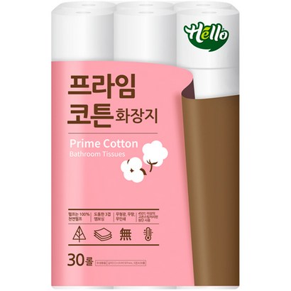 헬로 프라임코튼 3겹 천연펄프 화장지 리뷰후기