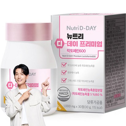 뉴트리디데이 프리미엄 고농축 락토페린 600 30g, 30정, 1개