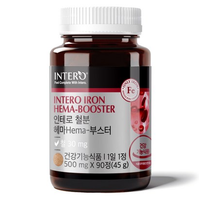 인테로 철분 헤마 부스터 45g, 90정, 1개