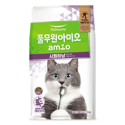 아미오 고양이 전연령용 시원하냥 건식사료, 1.5kg, 1개, 닭