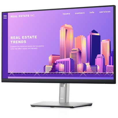 델 FHD 피벗 멀티스탠드 24 모니터, 60.96cm, P2422H
