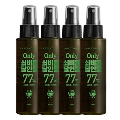 라벨영 쇼킹 쇠비름 77 미스트, 100ml, 4개